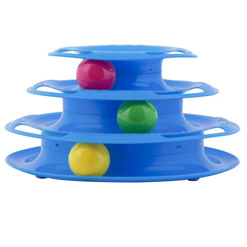 Triple Chase Tower Cat Toy For Active Indoor Cat Play