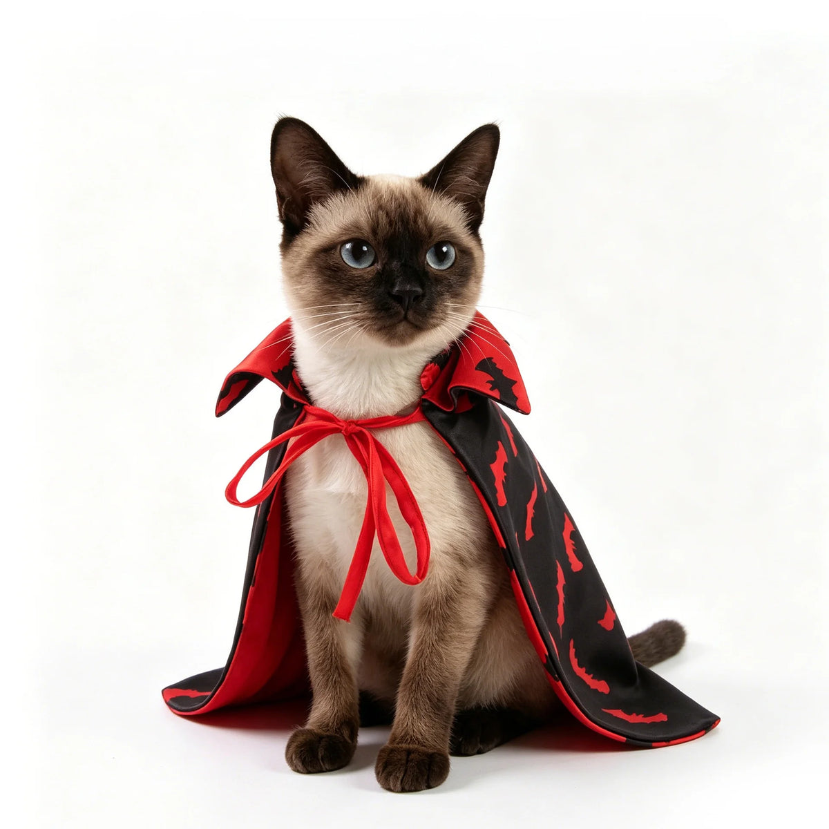 Reversible Bat Vampire Cape Costume For Cats And Small Dogs
