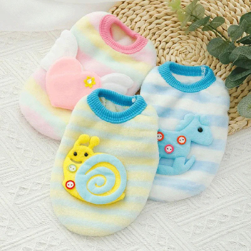 Warm Fleece Dog Sweater For Tea Cup And Small Puppies