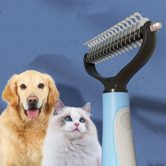 Double Sided Stainless Steel Pet Deshedding Grooming Comb