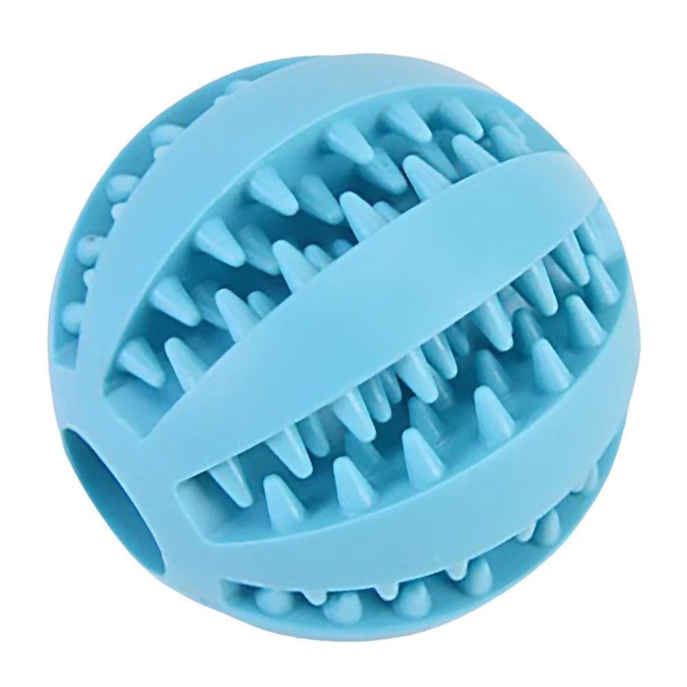 Durable Rubber Dog Toy Ball For Teething And Treat Dispensing