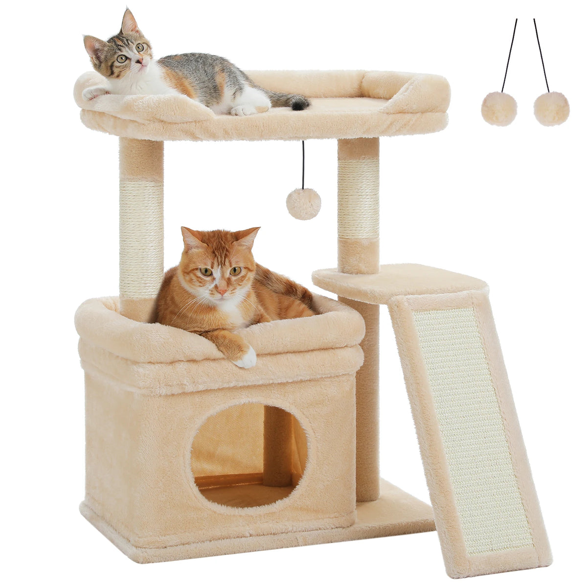 PAWZ Road Three Tier Indoor Cat Tree With Sisal Posts