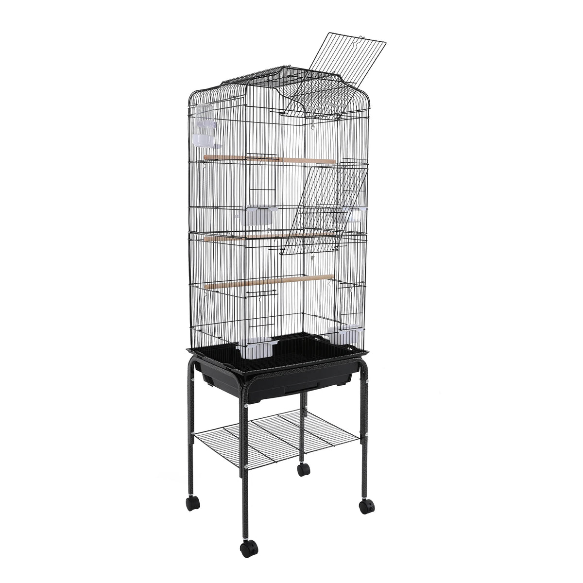 Large Bird Cage With Stand And Wheels For Parrots Finches