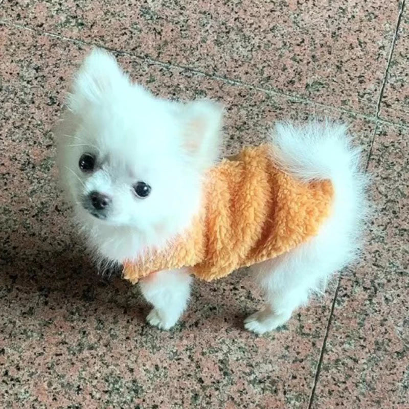 Warm Fleece Dog Sweater For Tea Cup And Small Puppies