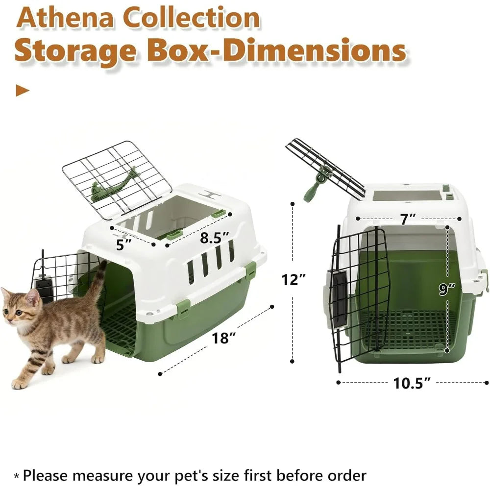 Athena Collection Hard Sided Travel Carrier For Small Pets