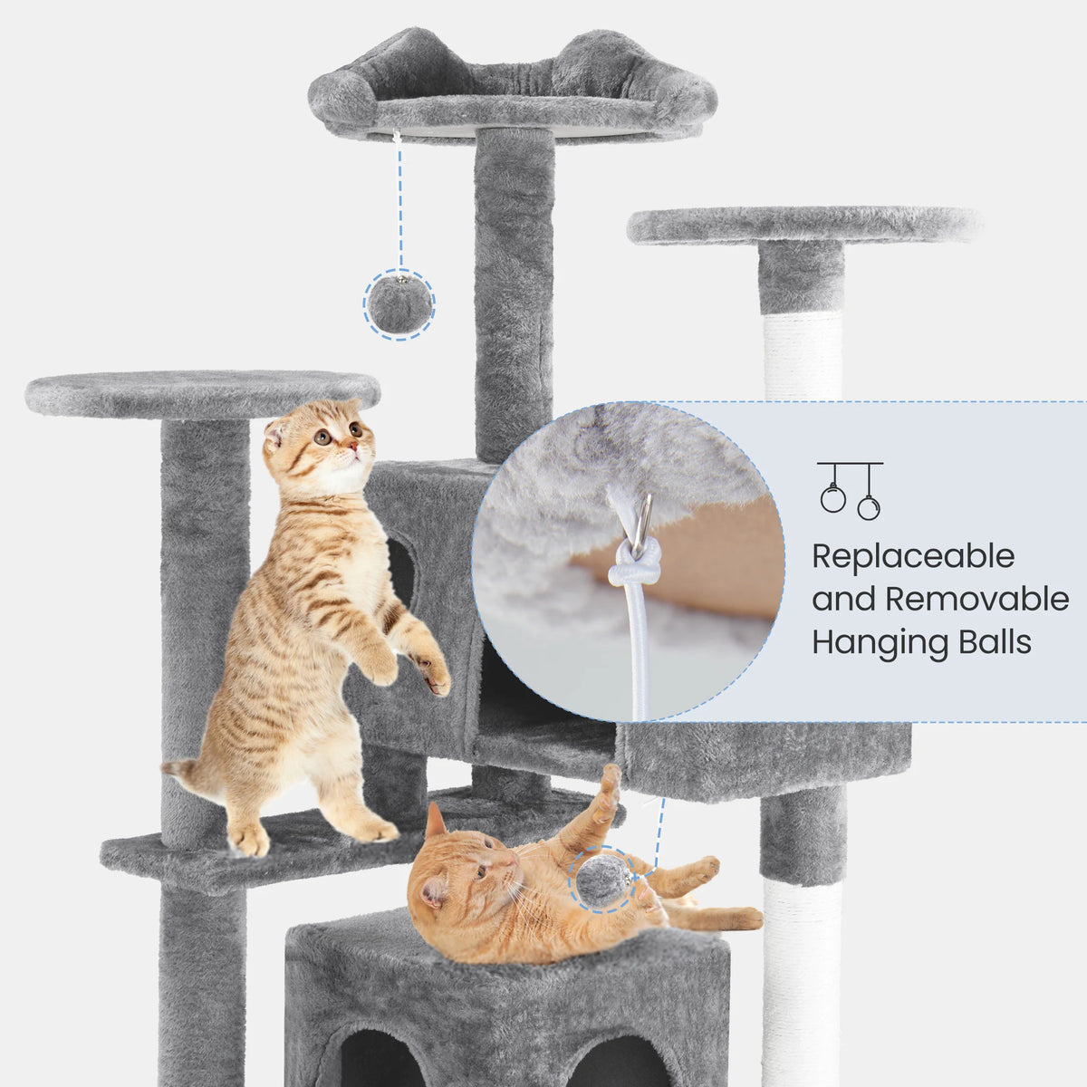 MCQ Multilayer Cat Tree Tower With Sisal Scratching Condo