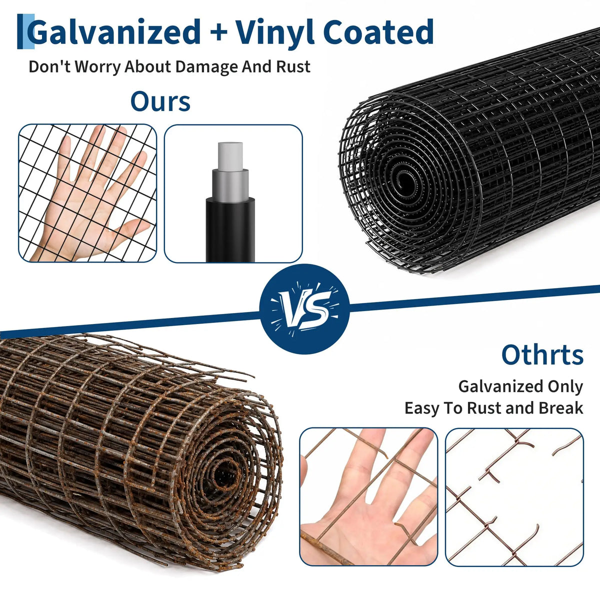 PVC Coated Welded Wire Fence For Garden And Poultry Protection