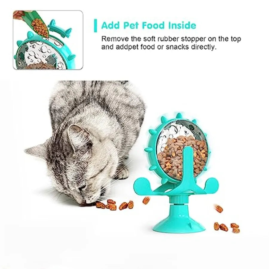 Interactive Rotating Pet Treat Dispenser Toy For Pets