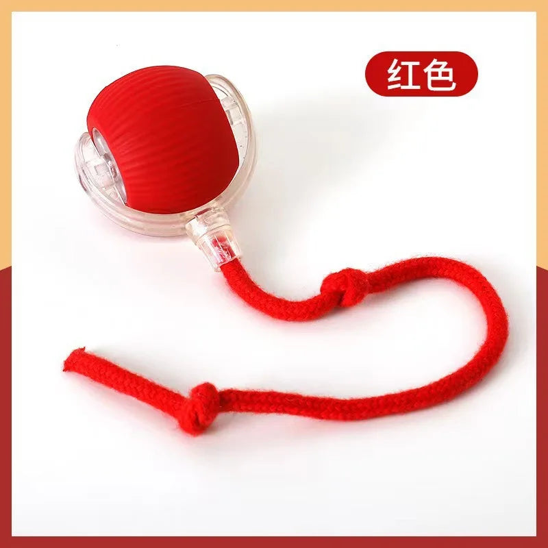 Interactive Self Moving Smart Cat Toy Ball With Rope Tail