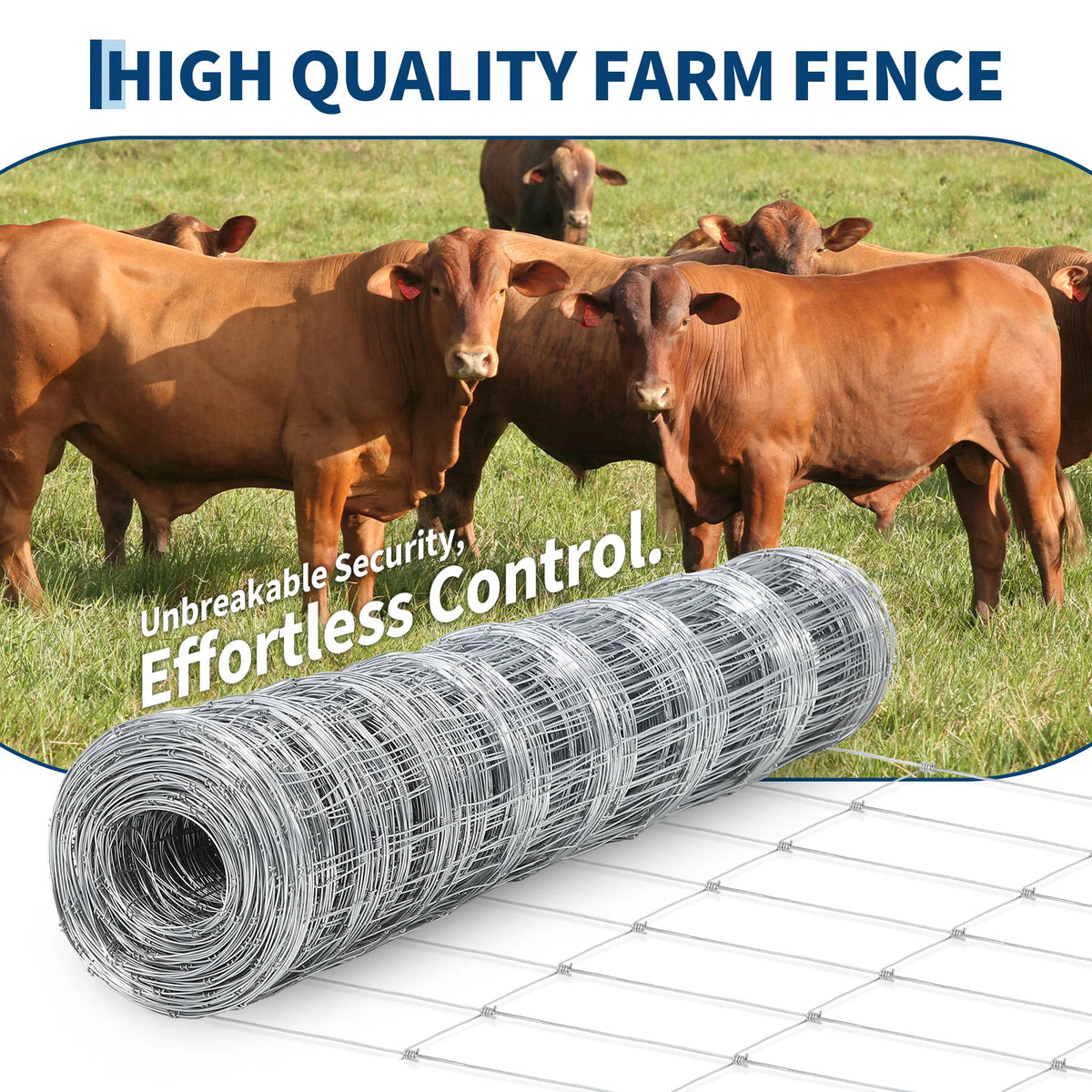 HiMISS Heavy Duty Galvanized Welded Wire Cattle Fence