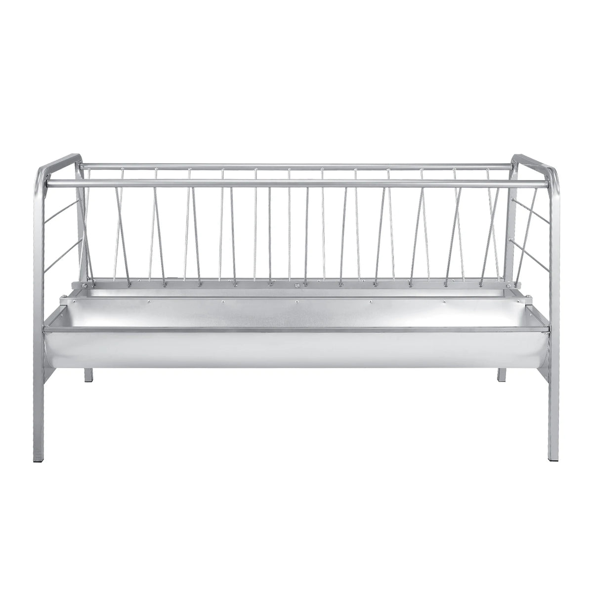 SucceBuy Galvanized Steel Livestock Hay And Grain Feeding Station