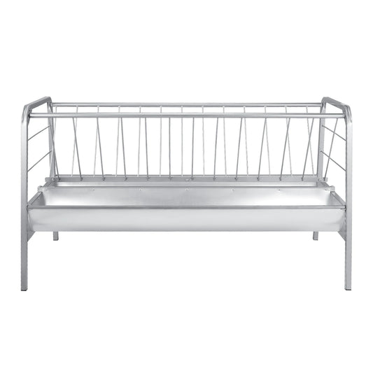 SucceBuy Galvanized Steel Livestock Hay And Grain Feeding Station