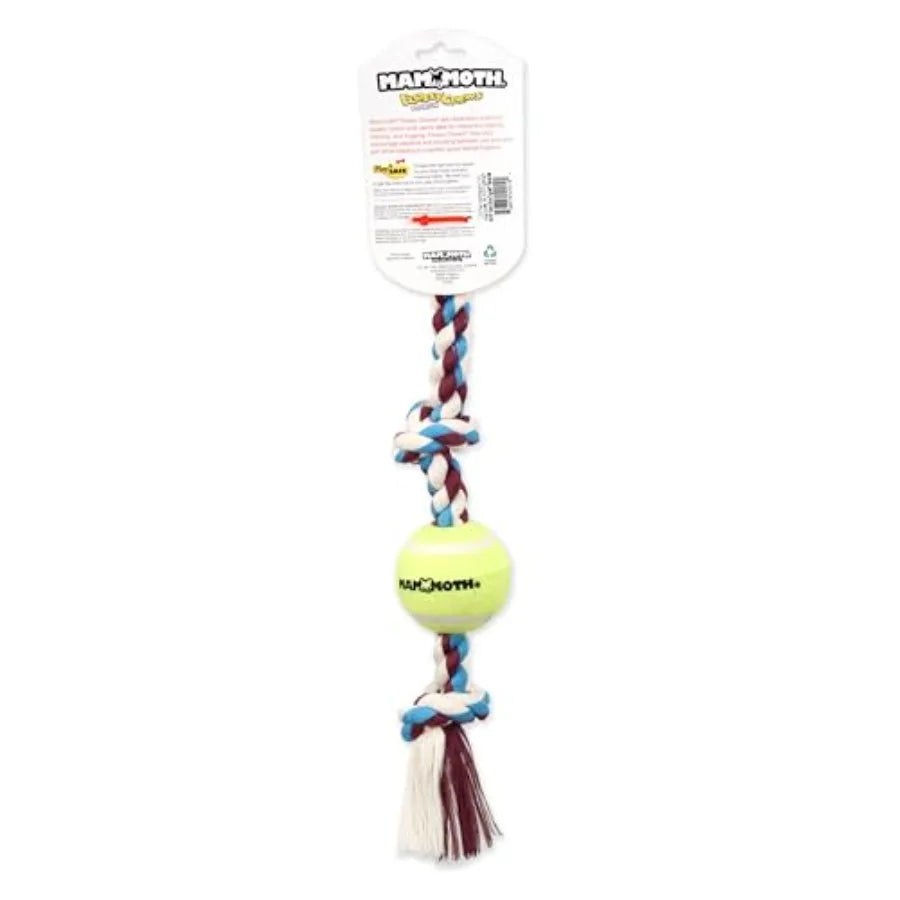 Premium Interactive Rope Tug Toy With Tennis Ball For Dogs