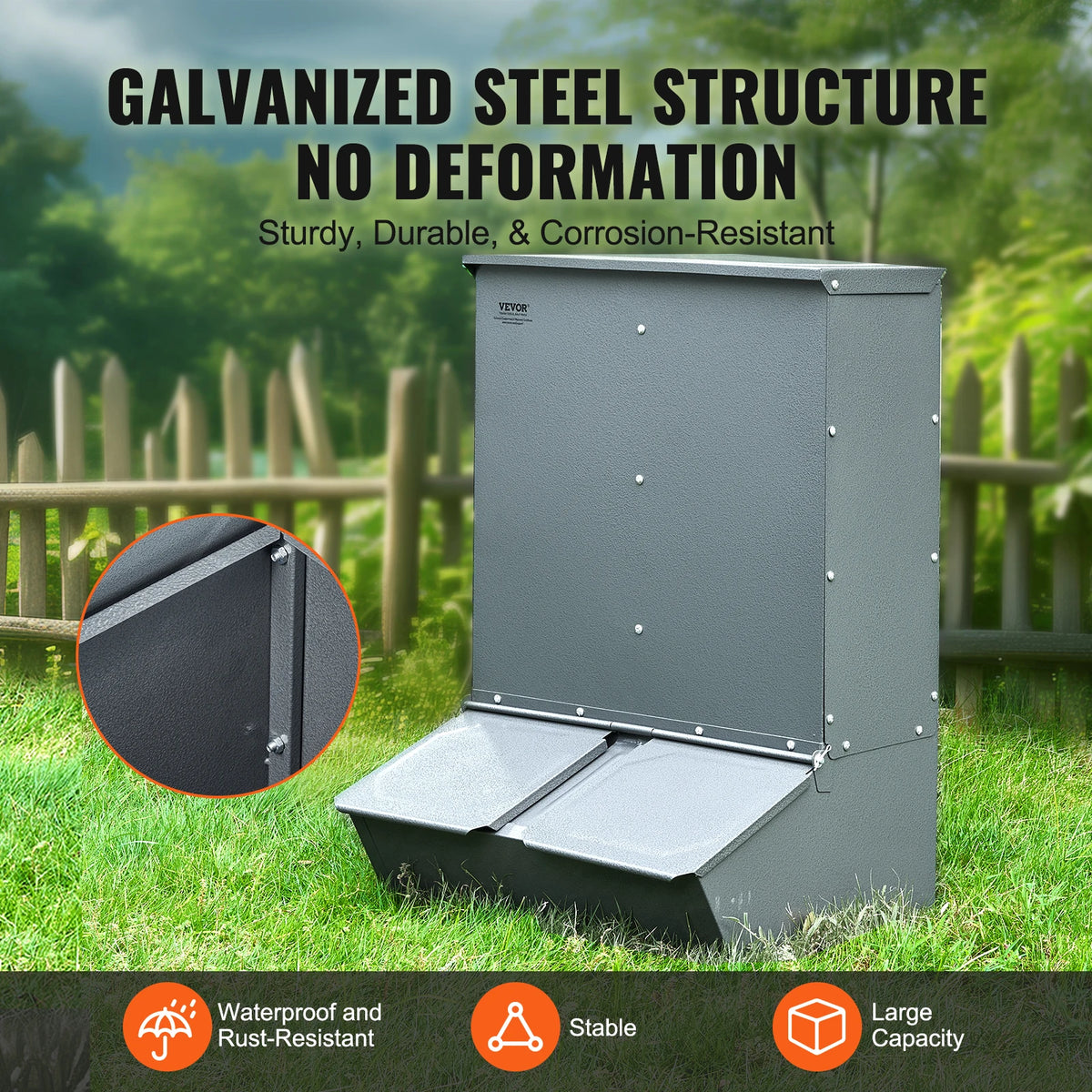 Heavy Duty Galvanized Steel Hog Feeder Trough For Outdoor Farms