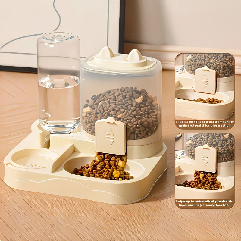 2In1 Pet Feeder Water Dispenser Dry Wet Separation For Pets