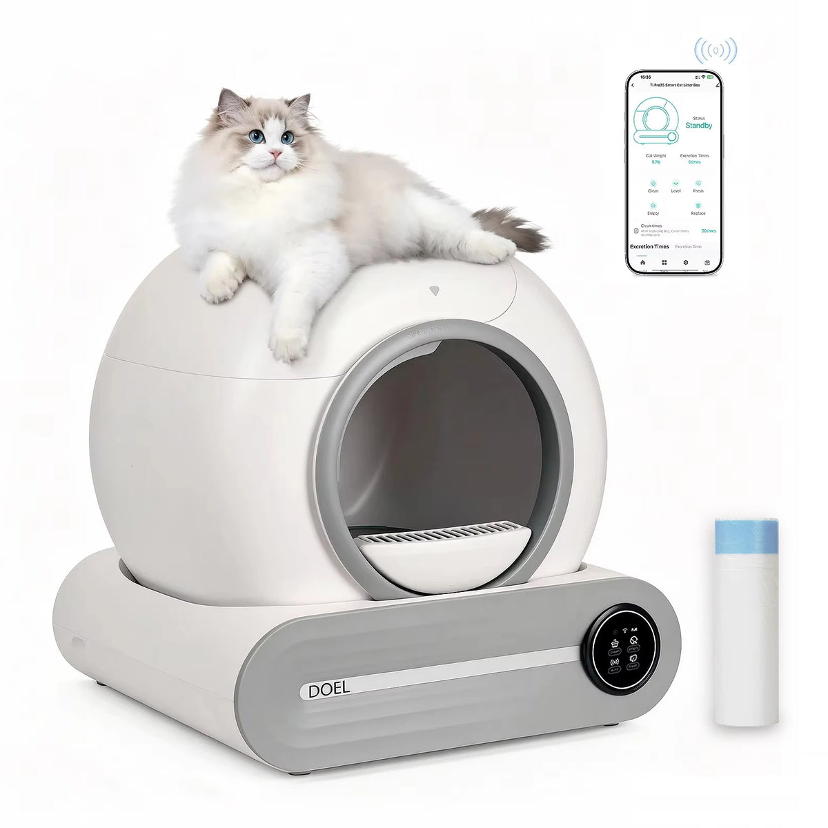 DOEL Automatic Self Cleaning Cat Litter Box With App