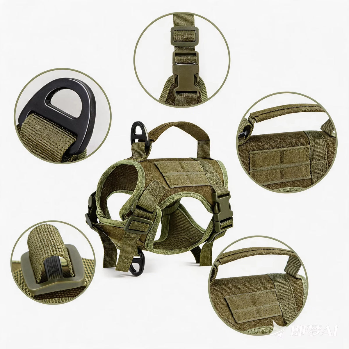 PETRAVEL Tactical Cat Harness Vest Leash Set for Outdoor Training