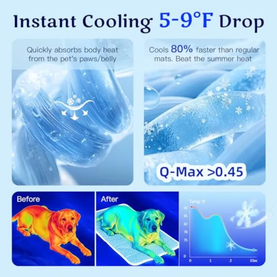 Self Cooling Pet Mat Breathable Washable For Dogs And Cats