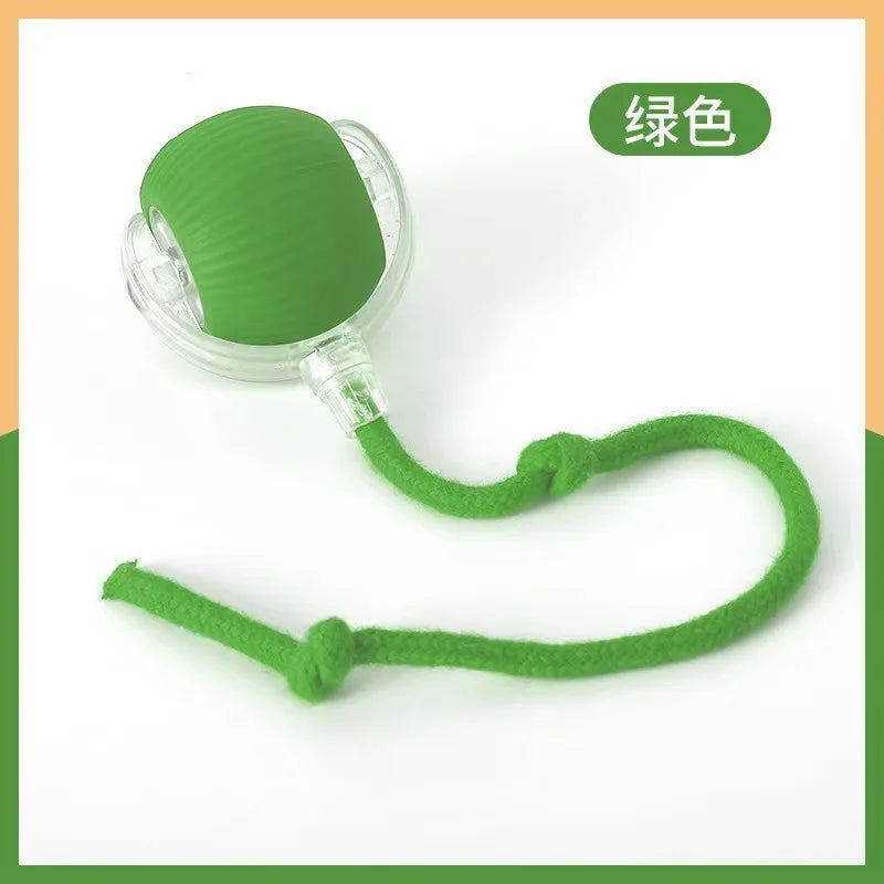Interactive Self Moving Smart Cat Toy Ball With Rope Tail