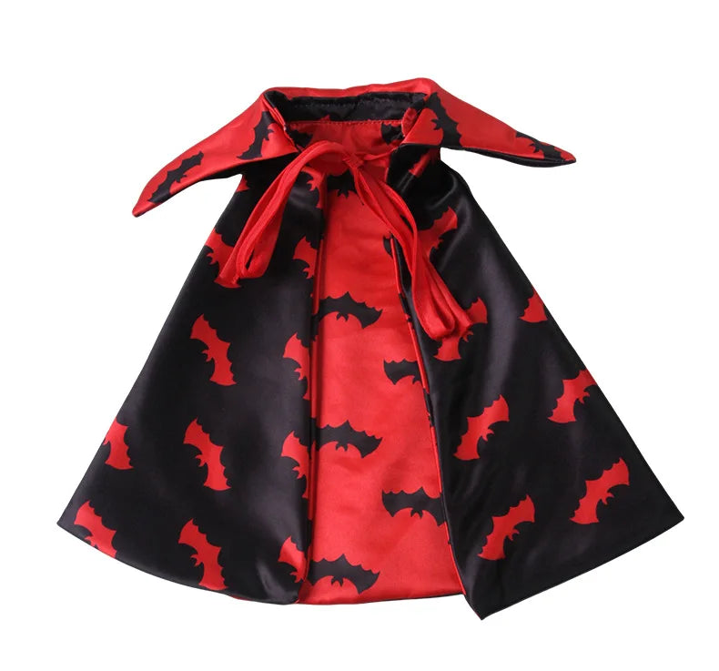 Reversible Bat Vampire Cape Costume For Cats And Small Dogs
