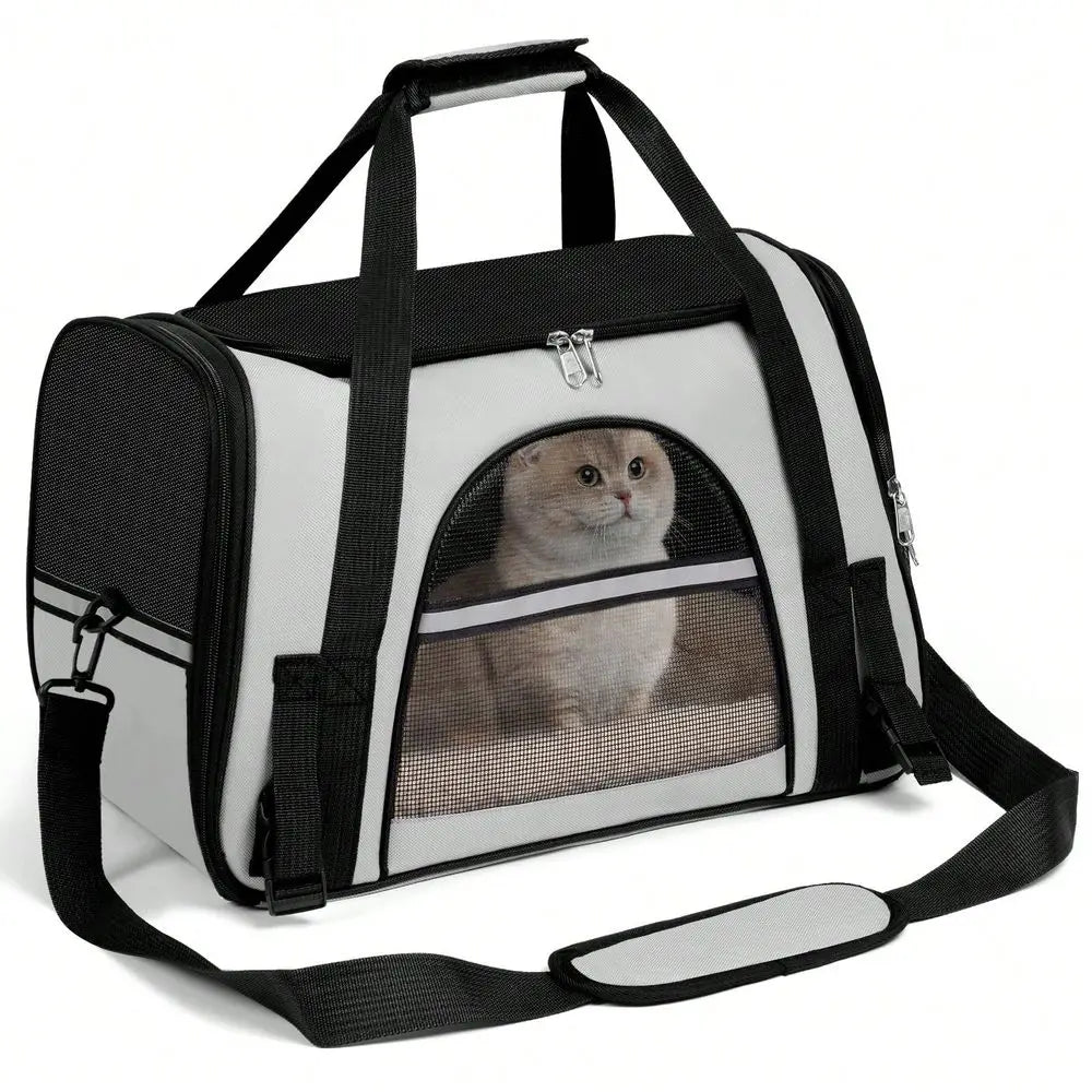 Secure Ventilated Pet Carrier Backpack For Airline Travel