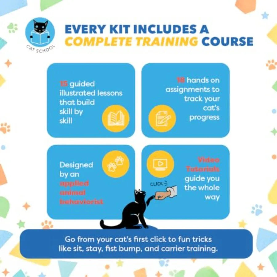 Cat Training Clicker With Wearable Finger Button And Target Stick