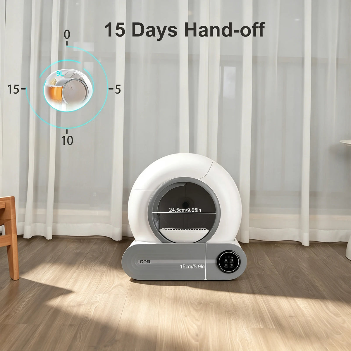 DOEL Automatic Self Cleaning Cat Litter Box With App
