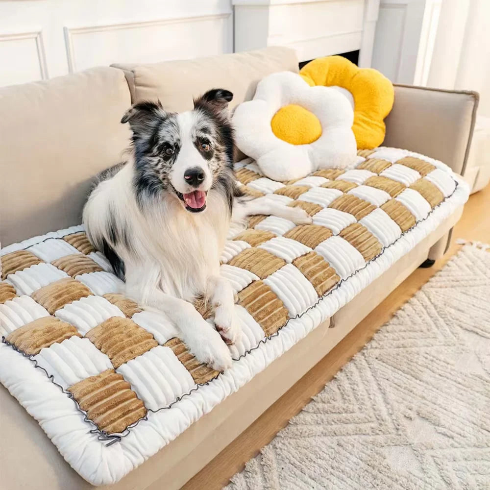 Cwv Warm Coral Fleece Anti Slip Dog Bed Cushion Cover