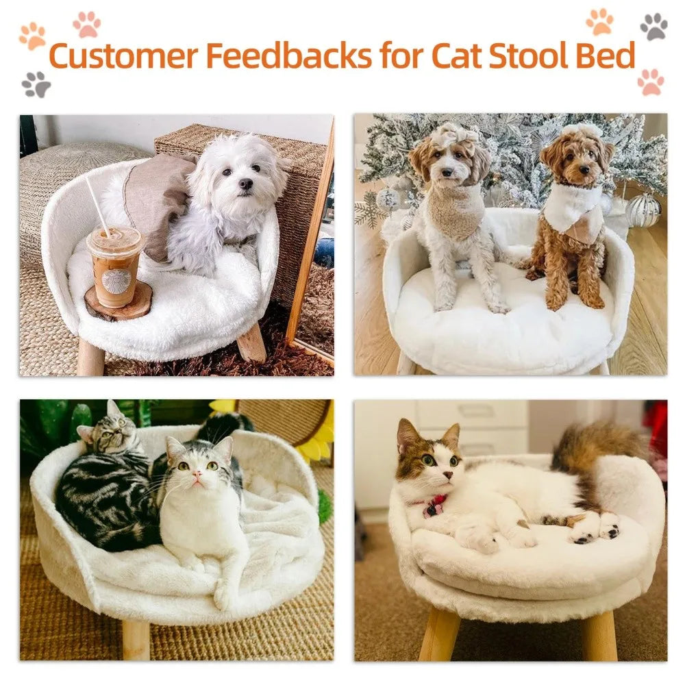 Borwart Elevated Pet Sofa Bed With Removable Padded Cushion