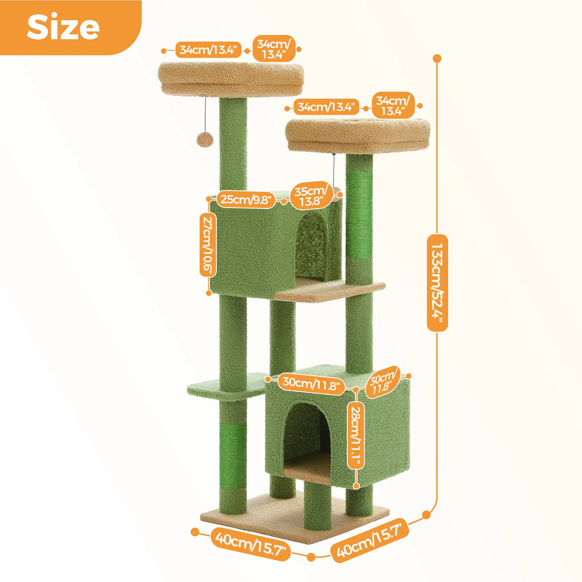 Pawz Road Cactus Cat Tower Featuring Plush Perches And Posts