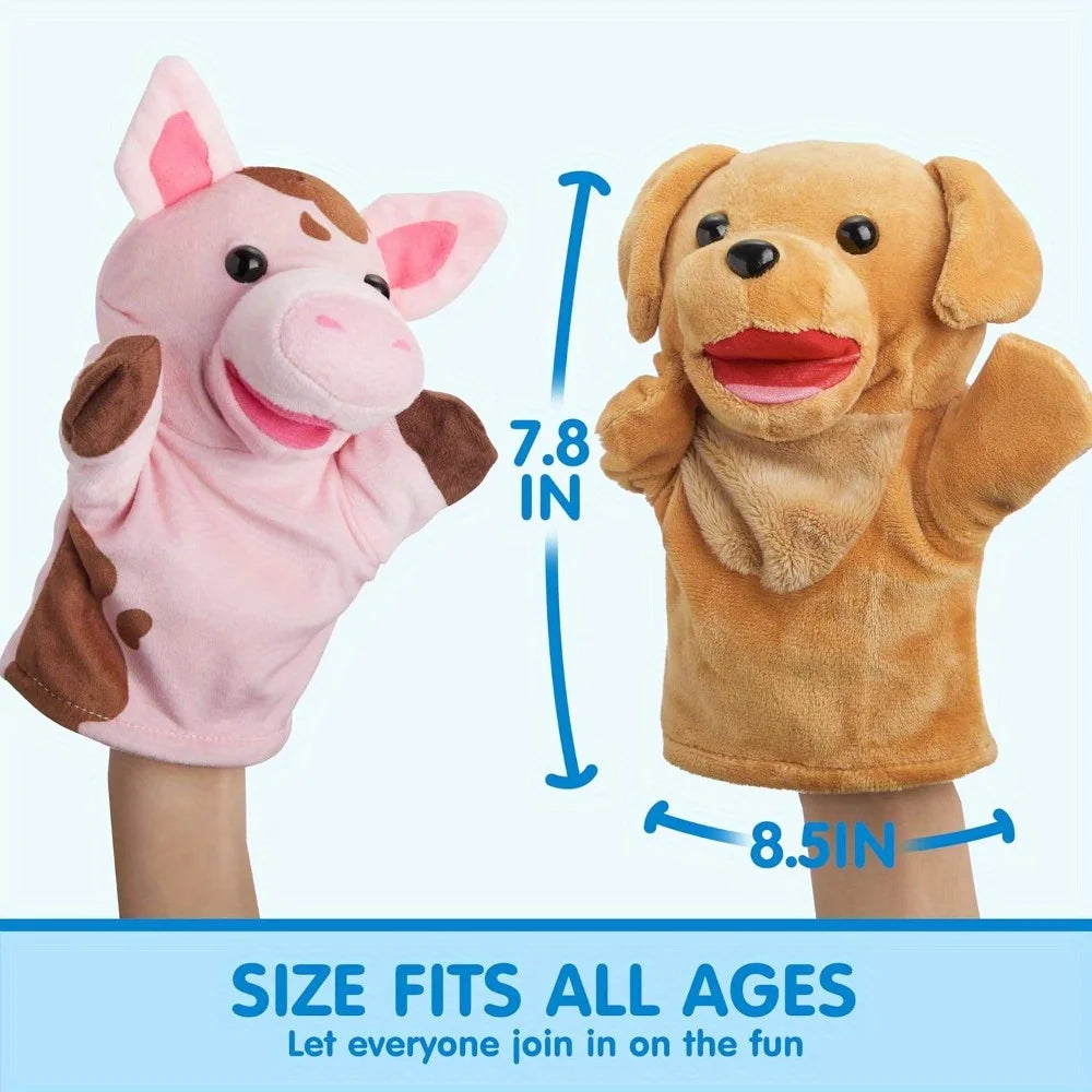 Joyfy Kids Hand Puppet Set With Working Mouth Animal Toy