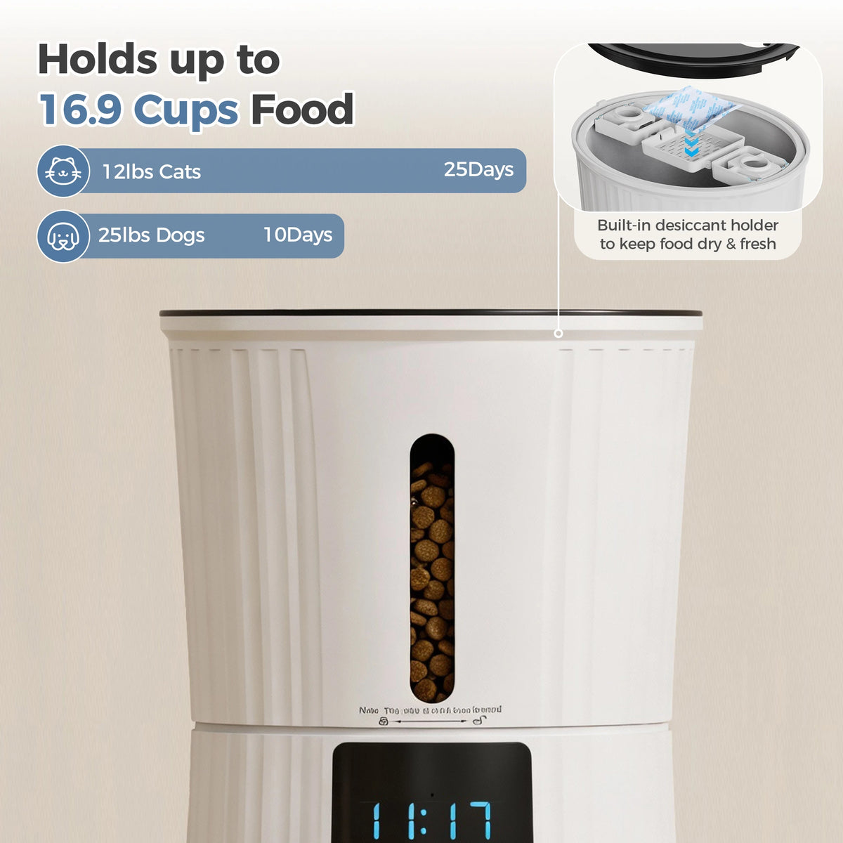 Jhk Automatic Smart Cat Feeder With App Control And Timer