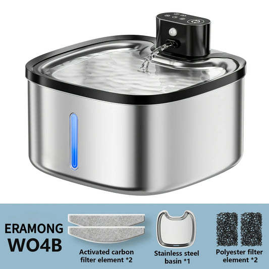 Eramong Wireless Smart Pet Water Fountain Ultra Quiet Automatic Design