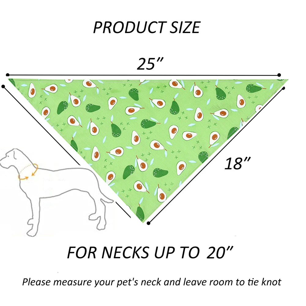Soft Washable Dog Bandana Cloth Triangle Scarf Kerchief Adjustable
