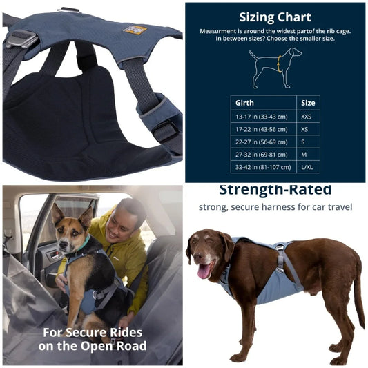 XMSJ Adjustable Padded Dog Car Harness With Seat Belt