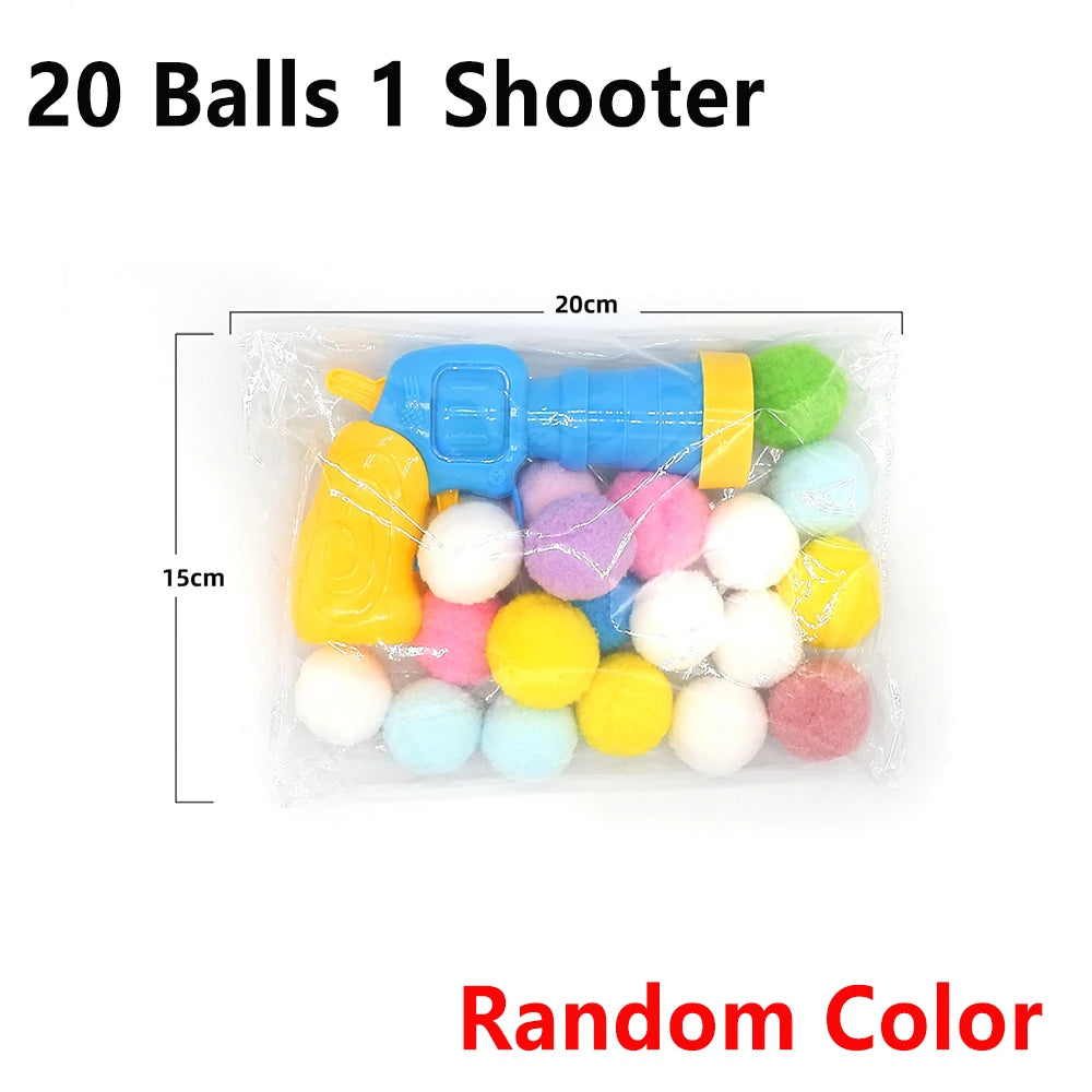 Cat Plush Ball Launcher Toy for Interactive Play and Training