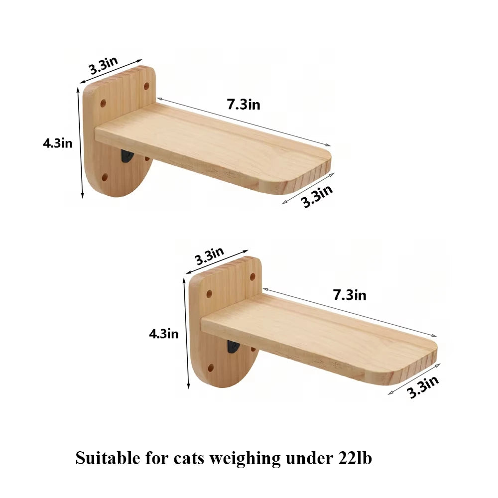 CWV Wall Mounted Cat Bridge With Sisal Climbing Steps