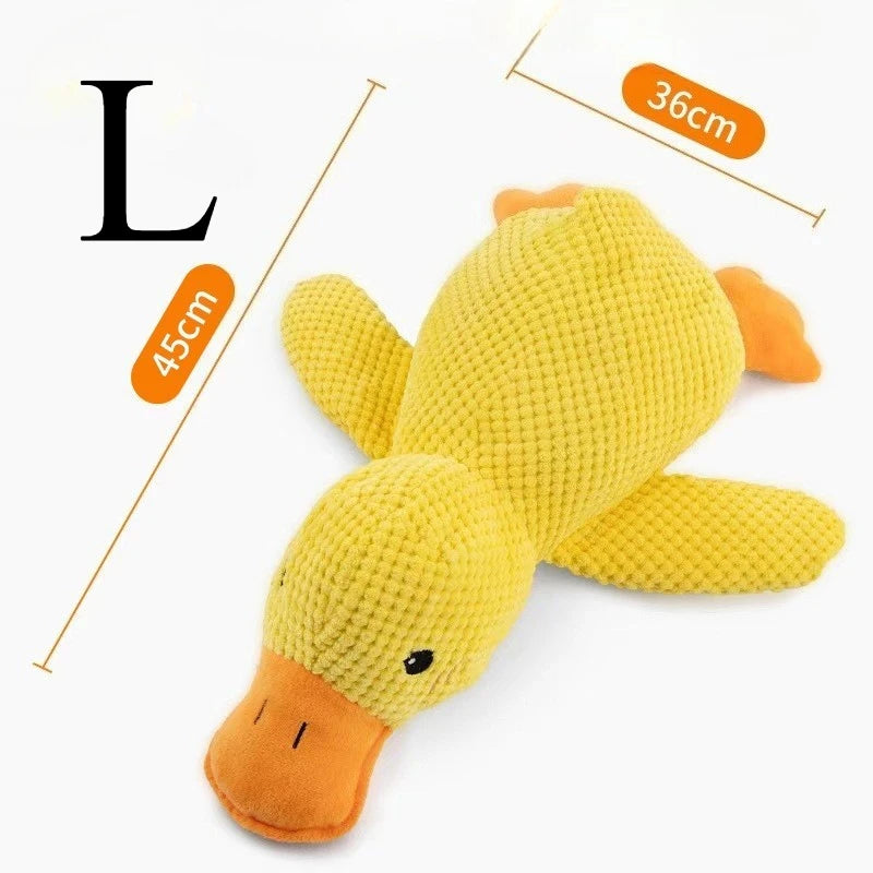 Plush Fleece Chew Toy Bite Resistant Teeth Grinding Duck Dog Toy