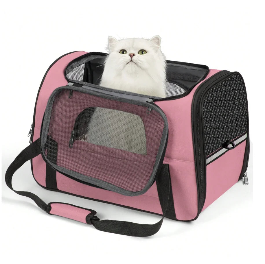 Secure Ventilated Pet Carrier Backpack For Airline Travel