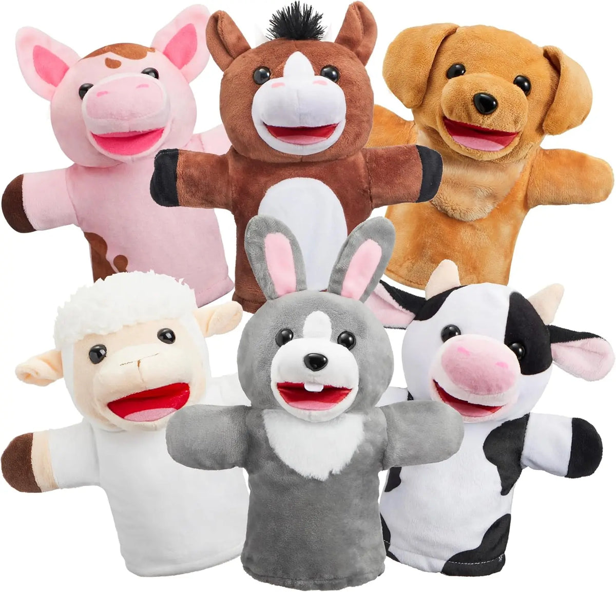 Joyfy Kids Hand Puppet Set With Working Mouth Animal Toy