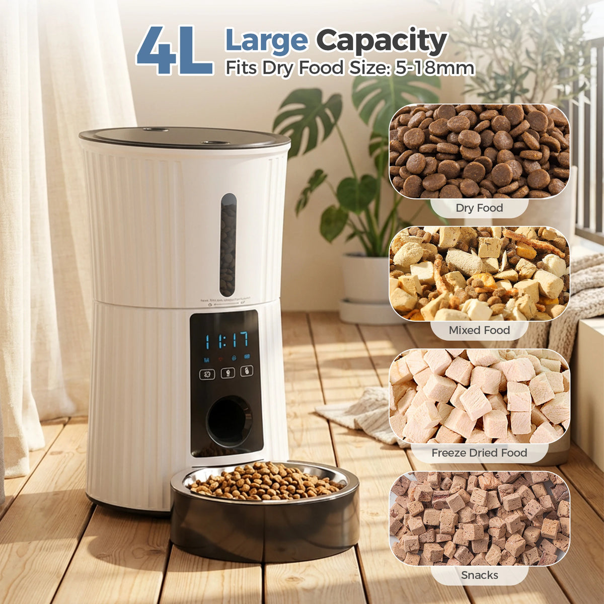 Jhk Automatic Smart Cat Feeder With App Control And Timer