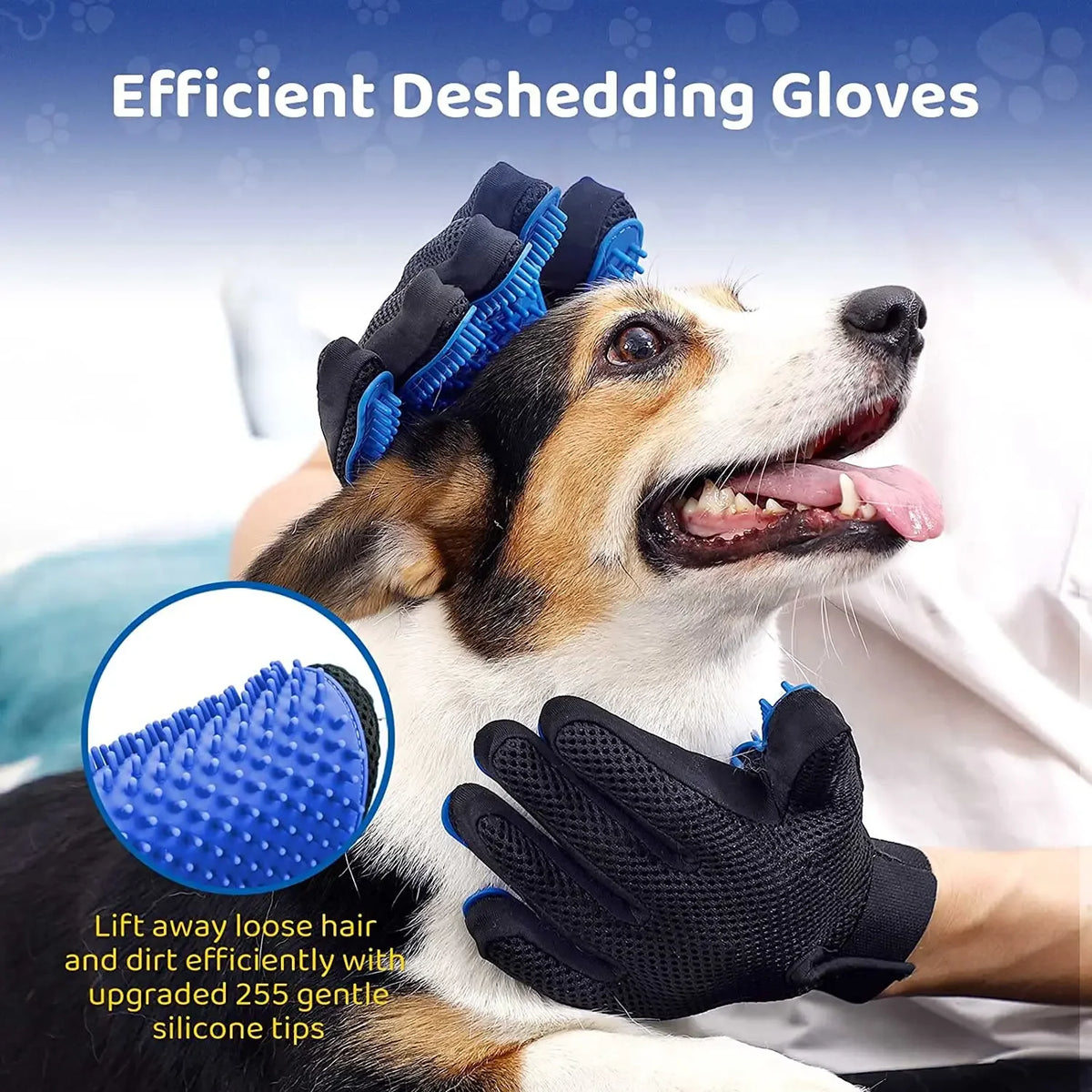 Gentle Pet Grooming Glove For Easy Hair Removal On Pets