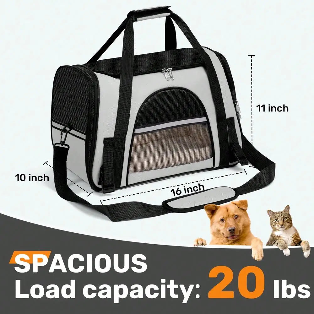 Secure Ventilated Pet Carrier Backpack For Airline Travel