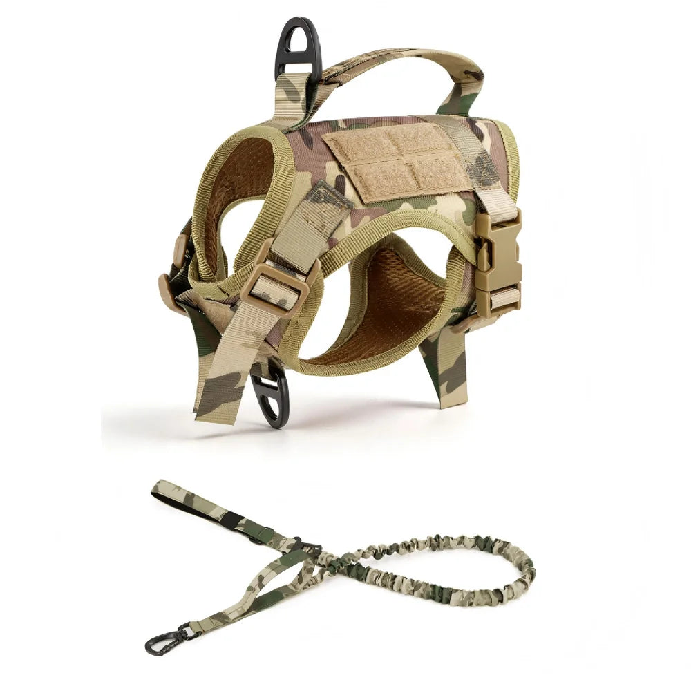 PETRAVEL Tactical Cat Harness Vest Leash Set for Outdoor Training