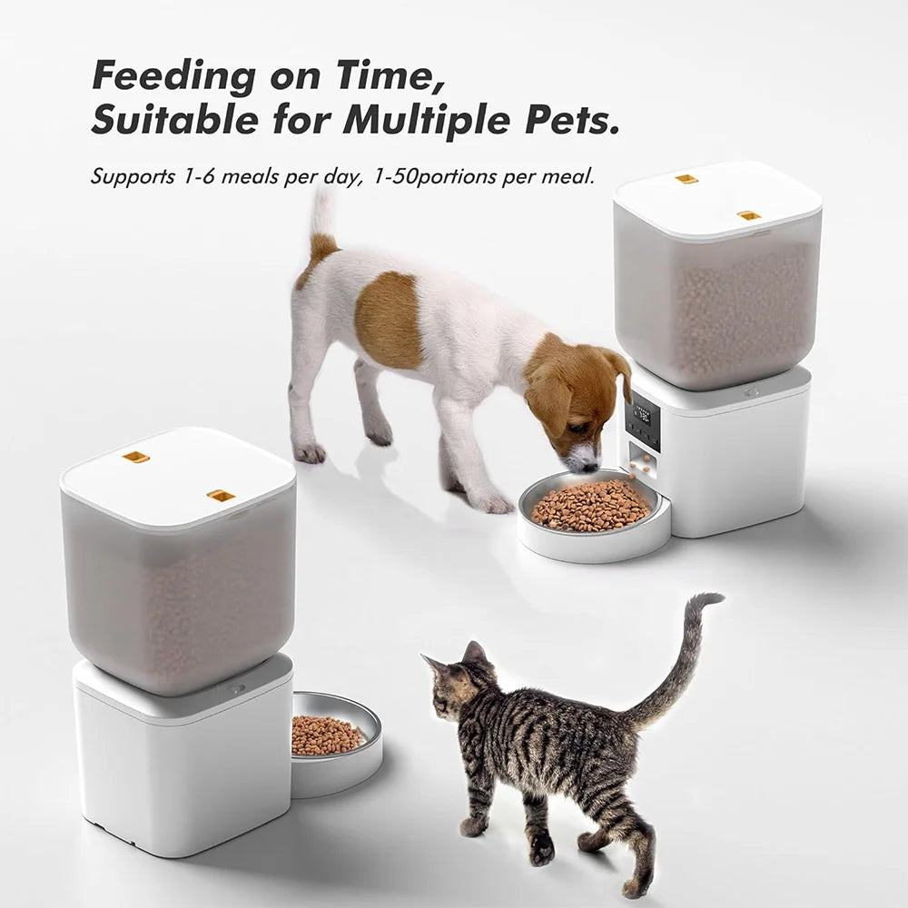Nityers Automatic Cat Feeder Featuring Voice Recorder And Backup Power