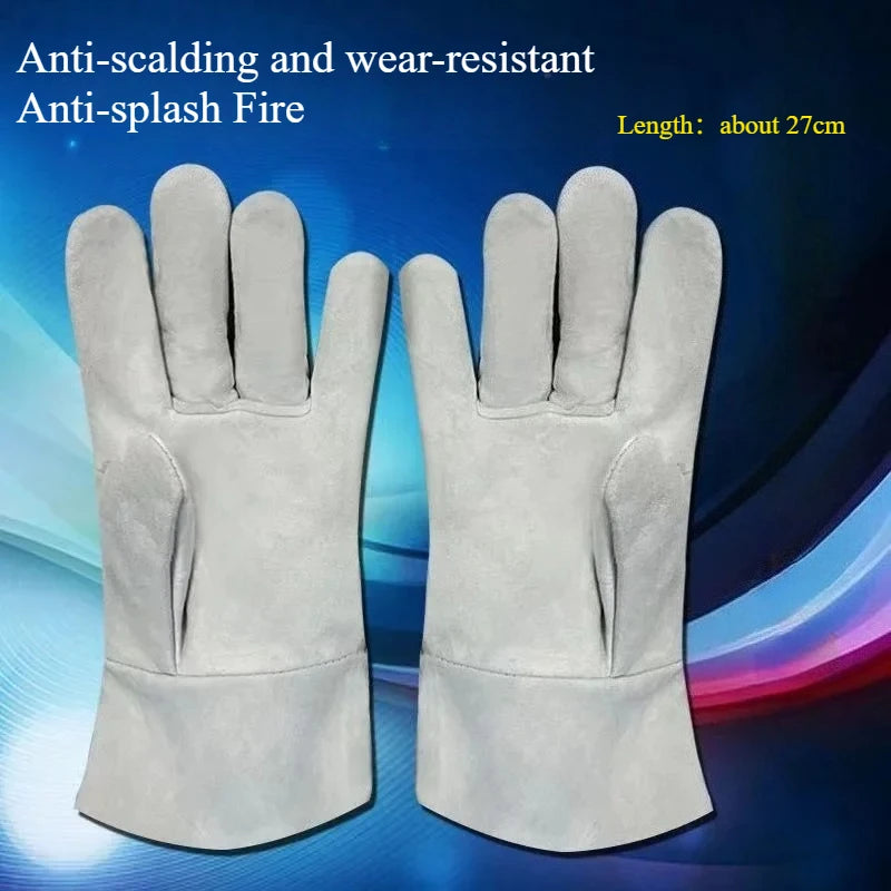 Professional Fireproof Sheepskin Leather Welder Safety Work Gloves