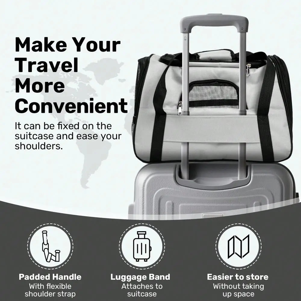 Secure Ventilated Pet Carrier Backpack For Airline Travel
