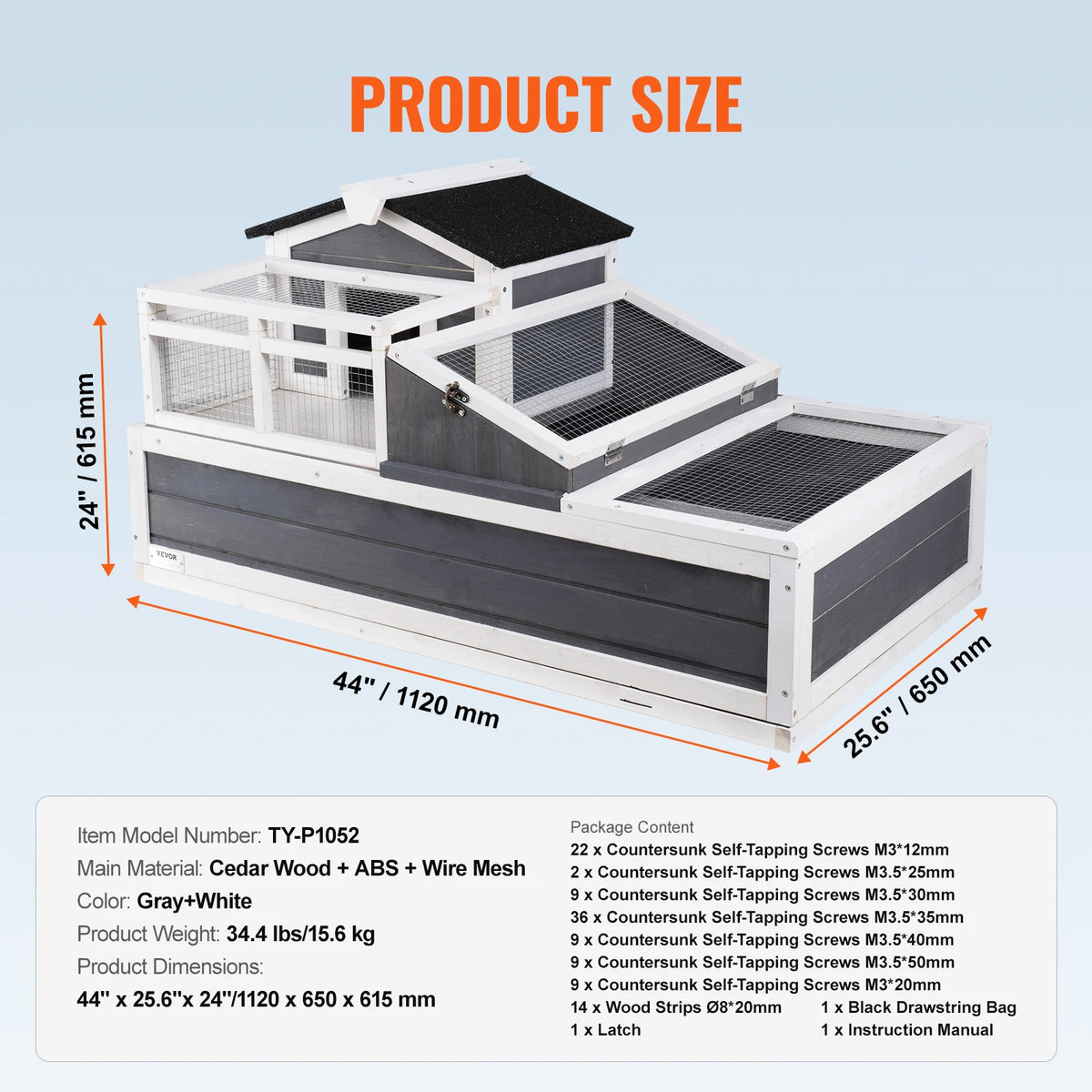 Large Wooden Tortoise House For Reptiles With Openable Roof