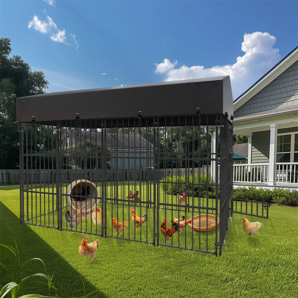 Borwart Heavy Duty Welded Metal Dog Kennel Playpen Roof Cover