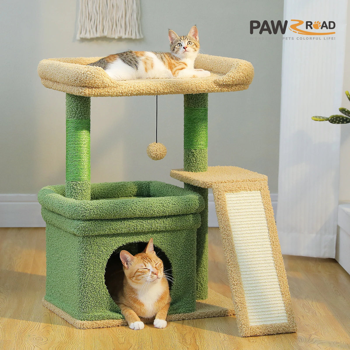 PAWZ Road Cat Tree With Sisal Scratching Post and Perch